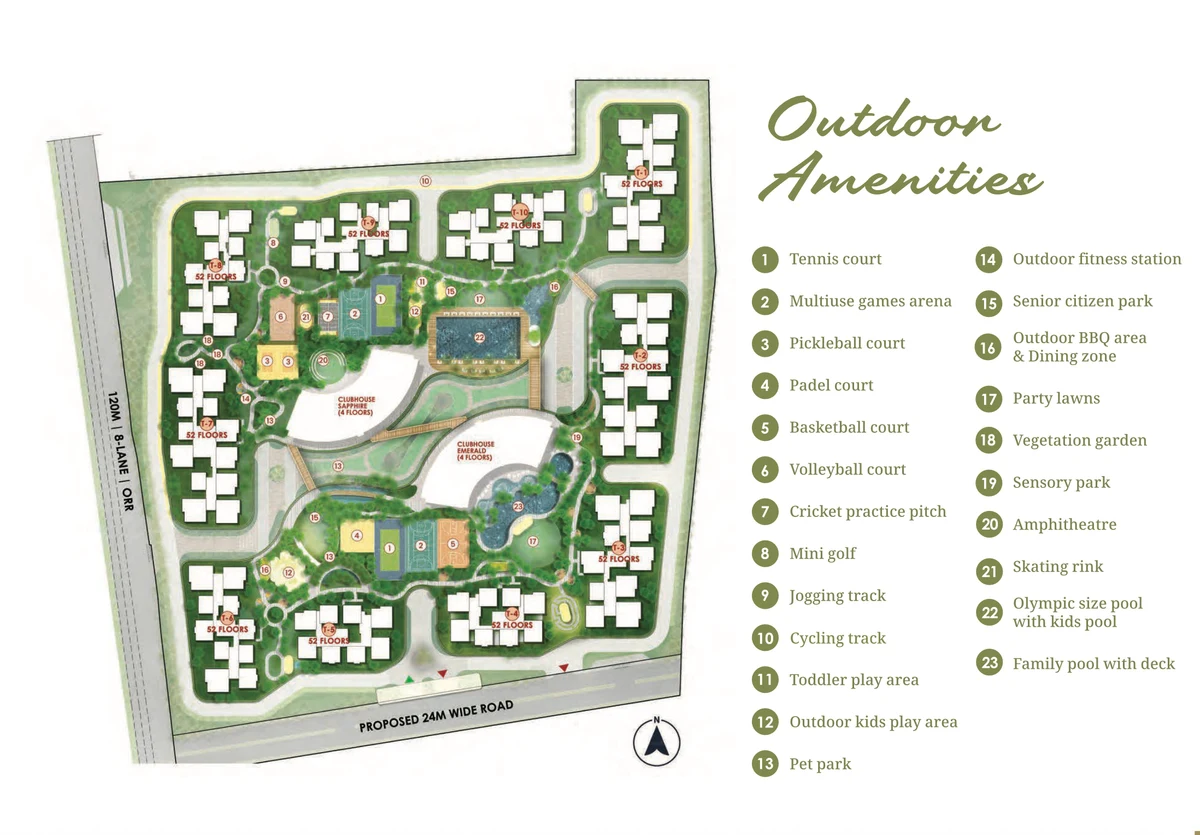 Master plan of Prestige Golden Grove township